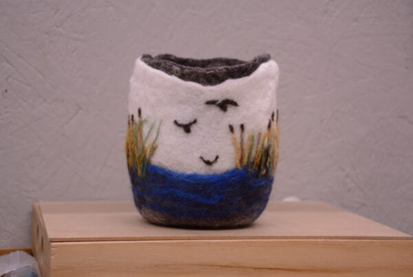 felted wool vessel