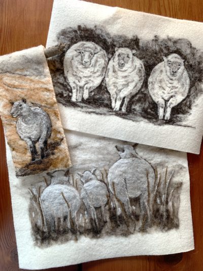 needle felted wool art