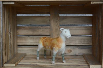 needle felted wool sheep, black sheep